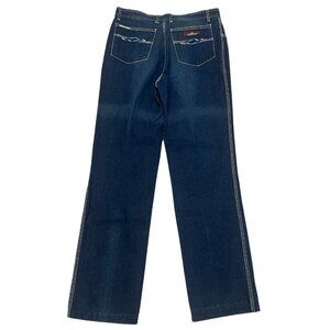 Vintage Jordache Jeans Women Size 34 Blue Dark Wash High Rise Horse Head Logo